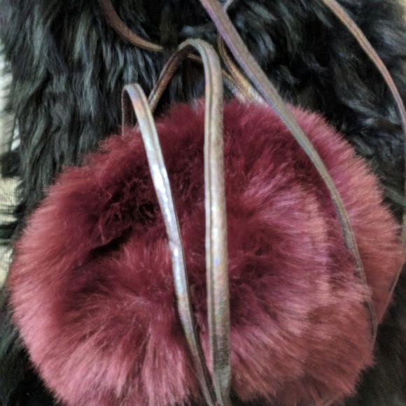 Free People Bag Crossbody Faux Fur Cleo Handbag - Picture 4 of 8